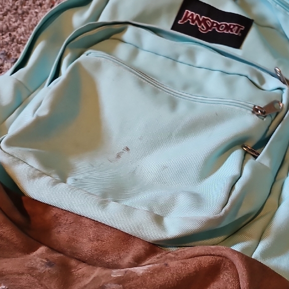 AWESOME Jansport Aqua and Brown Backpack main image 8